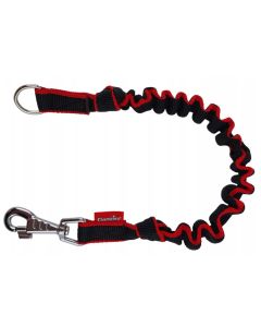 Amortyzator do smyczy Champion taśmowy - 57-90 cm x 2,5 cm - Czarno-czerwony