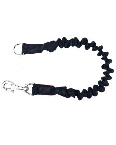 Amortyzator do smyczy Champion taśmowy - 57-90 cm x 2,5 cm - Czarny