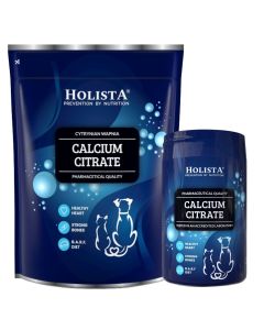 Cytrynian wapnia proszek dla psów i kotów Holista Calcium Citrate
