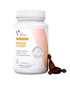 Suplement wspierający odporność psów i kotów Vet Expert Immune System 50 kaps.