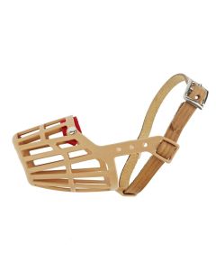 Kaganiec dla psa koszykowy plastikowy Champion - 16 / 4,5 cm - Beżowy