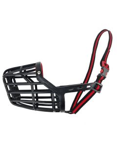 Kaganiec dla psa koszykowy plastikowy Champion - 31 / 7 cm - Czarny