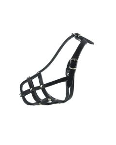 Kaganiec dla psa koszykowy skórzany Champion - 24 / 7,5 cm - Szpic