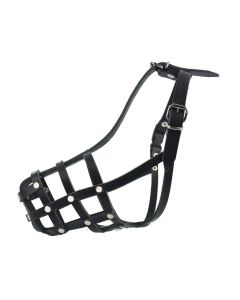 Kaganiec dla psa koszykowy skórzany Champion - 27 / 8 cm - Husky