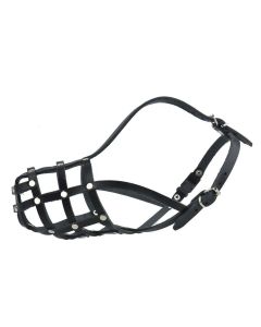 Kaganiec dla psa koszykowy skórzany Champion - 25 / 8,5 cm - Doberman