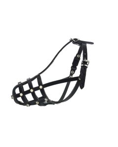 Kaganiec dla psa koszykowy skórzany Champion - 21 / 8 cm - Jamnik