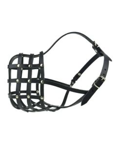 Kaganiec dla psa koszykowy skórzany Champion - 49 / 10 cm - Mastif