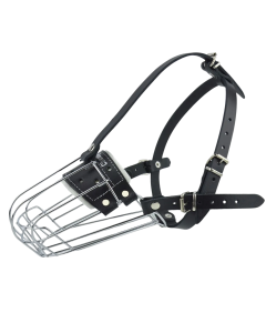 Kaganiec dla psa koszykowy metalowy Champion - 26/12 cm - Doberman