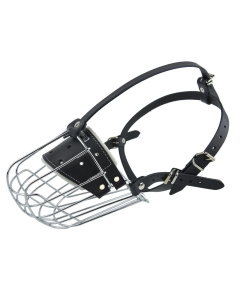 Kaganiec dla psa koszykowy metalowy Champion - 33/13 cm - Owczarek