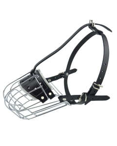 Kaganiec dla psa koszykowy metalowy Champion - 37/14 cm - Owczarek kaukaski