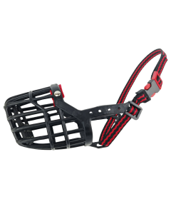 Kaganiec dla psa koszykowy plastikowy Champion - 26 / 6,5 cm - Czarny