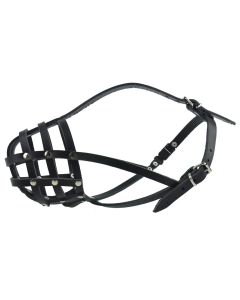 Kaganiec dla psa koszykowy skórzany Champion - 27,5 / 6,5 cm - Pitbull