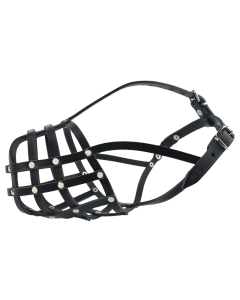 Kaganiec dla psa koszykowy skórzany Champion - 34 / 8 cm - Rottweiler