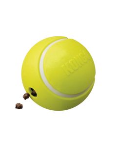 KONG Rewards Tennis S – żółta interaktywna piłka dla psa dozująca przysmaki