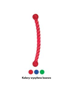 Czerwony elastyczny patyk do aportowania dla psa KONG SafeStix, rozmiar M, długość 29,21 cm