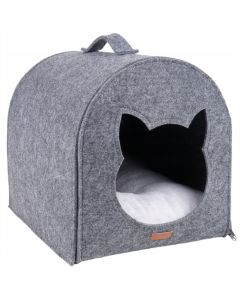 Legowisko domek dla kota Amiplay Quick Press 2 in 1 Hygge  - Szare