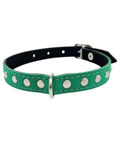 Obroża Champion welur + nity - 30 cm - Zielona