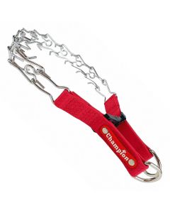 Obroża dla psa Champion kolczatka metal + guma na zatrzask - 53 x 2,5 cm - Czerwona