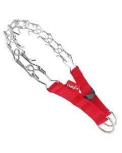 Obroża dla psa Champion kolczatka metal + taśma na zatrzask - 81 x 3,3 cm - Czerwona