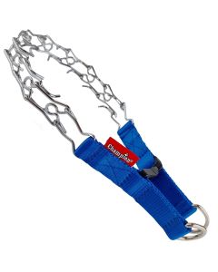 Obroża dla psa Champion kolczatka metal + taśma na zatrzask - 81 x 3,3 cm - Niebieska