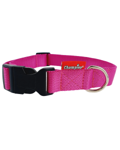 Obroża dla psa Champion taśmowa na zatrzask - 30 x 1,3 cm - Fuksja
