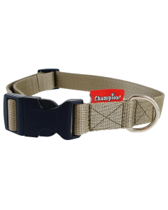 Obroża dla psa Champion taśmowa na zatrzask - 65 x 2,5 cm - Khaki