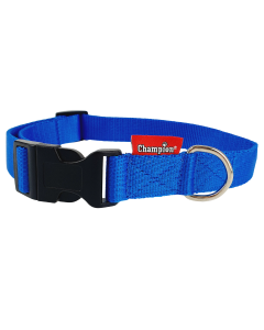 Obroża dla psa Champion taśmowa na zatrzask - 25 x 1 cm - Niebieska