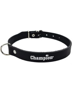 Obroża dla psa Champion skórzana - 65 x 3,5 cm - Czarna