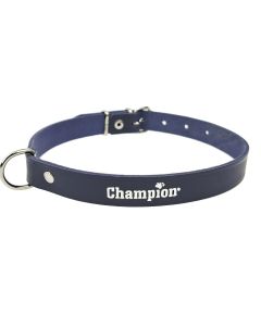 Obroża dla psa Champion skórzana - 40 x 2 cm - Granatowa