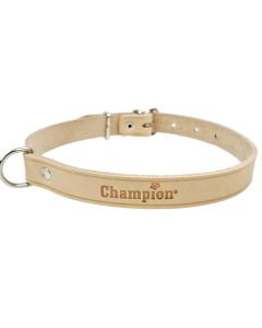 Obroża dla psa Champion skórzana - 60 x 2,5 cm - Naturalna