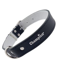 Obroża dla psa Champion skórzana na filcu - 40 x 1,8 cm - Czarna