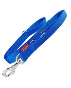 Smycz dla psa regulowana Champion taśmowa wzmocniona - 2,2 m x 3 cm - Niebieska
