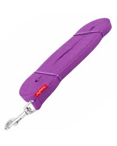 Smycz dla psa prosta Champion gumowa - 15 m x 1,6 cm - Fioletowa