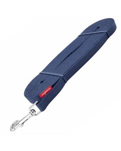 Smycz dla psa prosta Champion gumowa - 10 m x 1,6 cm - Granatowa