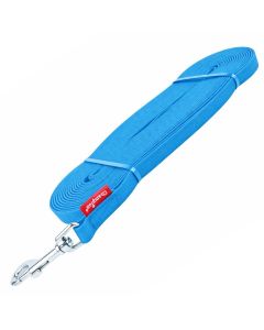 Smycz dla psa prosta Champion gumowa - 5 m x 1,6 cm - Niebieska