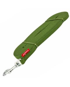 Smycz dla psa prosta Champion gumowa - 15 m x 1,6 cm - Oliwkowa