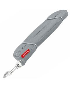 Smycz dla psa prosta Champion gumowa - 10 m x 1,6 cm - Szara