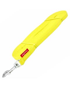 Smycz dla psa prosta Champion gumowa - 20 m x 1,6 cm - Żółta