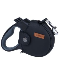 Smycz automatyczna AMIPLAY Infini New York - 5 m do 50 kg - roz. XL - Czarna