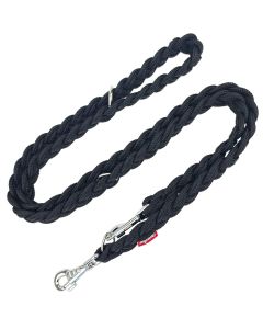 Smycz dla psa Champion pleciona gruba 2,2 m x 3,5 cm - Czarna