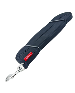 Smycz dla psa prosta Champion gumowa - 3 m x 1,6 cm - Czarna