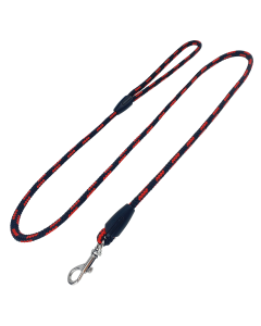 Smycz dla psa prosta Champion linka - 5 m x 0,6 cm - Czarno-czerwona