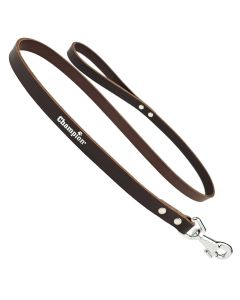 Smycz dla psa prosta Champion skórzana - 1,2 m x 2 cm - Brązowa