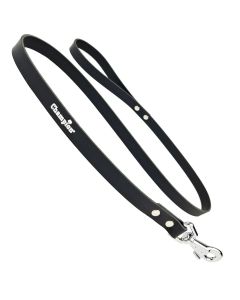 Smycz dla psa prosta Champion skórzana - 1,2 m x 1,8 cm - Czarna