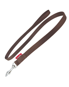 Smycz dla psa prosta Champion taśmowa wzmocniona - 1,2 m x 3 cm - Brązowa