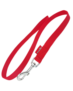 Smycz dla psa prosta Champion taśmowa wzmocniona - 1,2 m x 3 cm - Czerwona