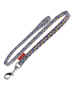 Smycz dla psa prosta Champion taśmowa nadruk - 1,2 m x 2 cm - Smiley