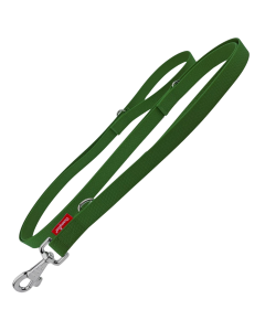 Smycz dla psa regulowana Champion gumowa - 3 m x 2,5 cm - Oliwkowa