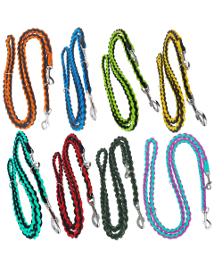 Smycz dla psa regulowana Champion pleciona - 2,4 m x 2 cm