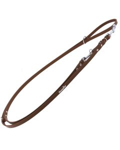 Smycz dla psa regulowana Champion skórzana - 2,2 m x 2,4 cm - Brązowa